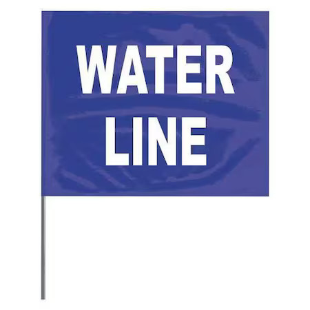 Presco 4521Bw62-200 Marking Flag, Pvc, Water Line, 4″ L., 100 Pk