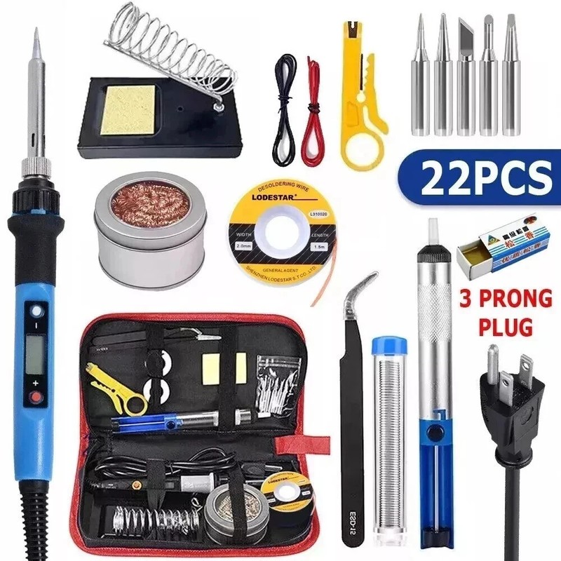 80W Electric Soldering Iron Welding Gun Tool Kit Solder Wire Desoldering Pump US