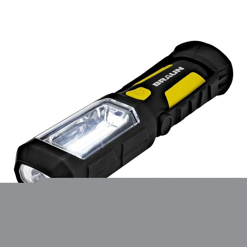 BRAUN 250 lumen WORKLIGHT Posable Magnetic 3Way LED Flashlight Home Job Shop Car gallery