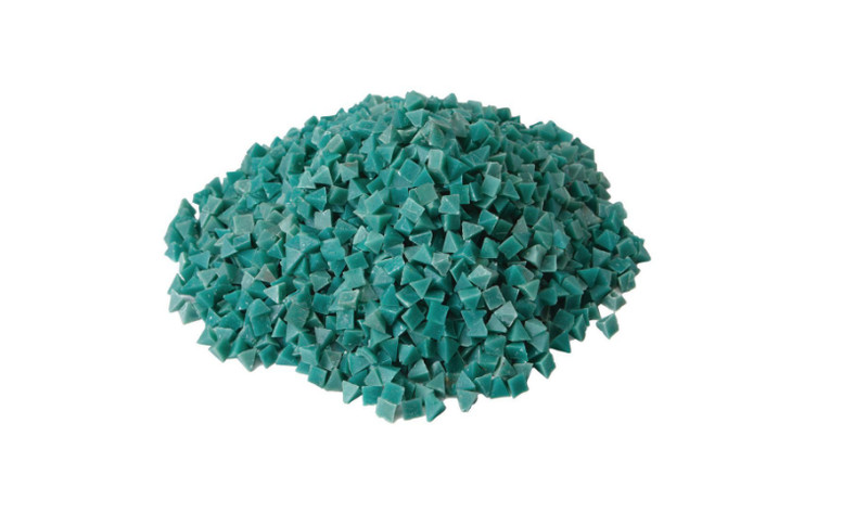 1 LB RESIN TUMBLING MEDIA RUST CUTTING ABRASIVE TUMBLER GREEN 1/4″ PYRAMID SOFT