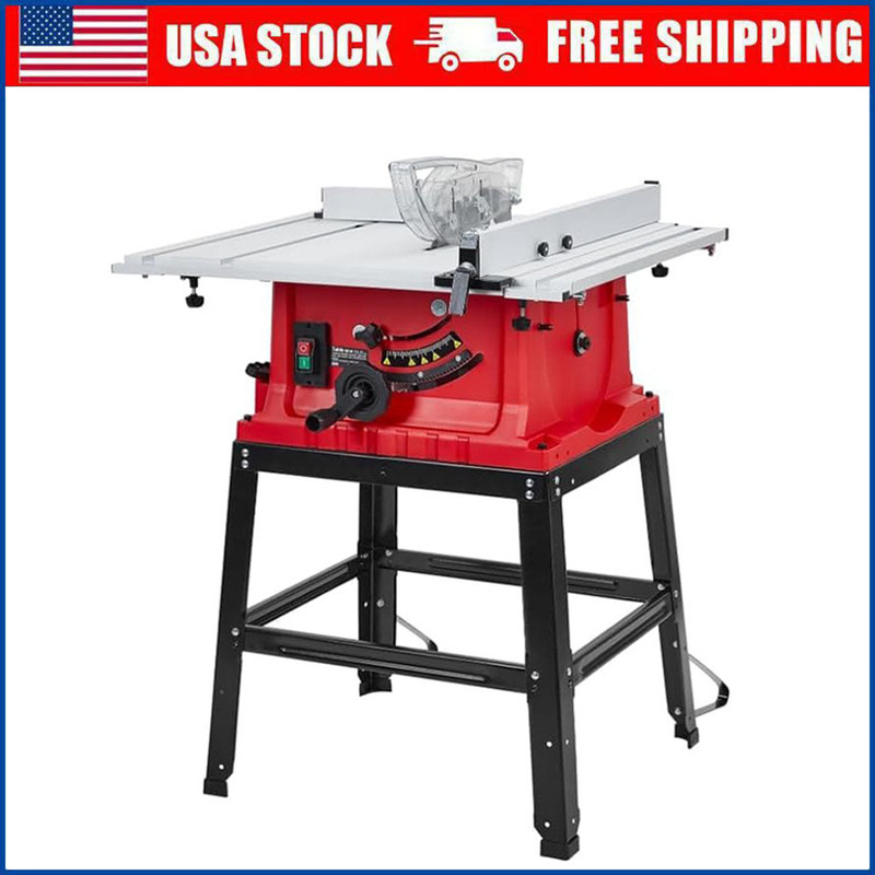 10inch Table Saw Powerful Tablesaw With Stand and Protective Cover Tabletop Saw