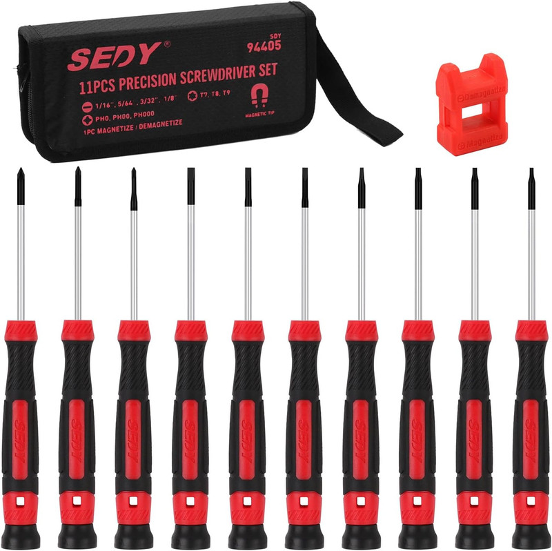 11-Piece Precision Screwdriver Set – Magnetic Mini Screwdrivers for Eyeglasses,