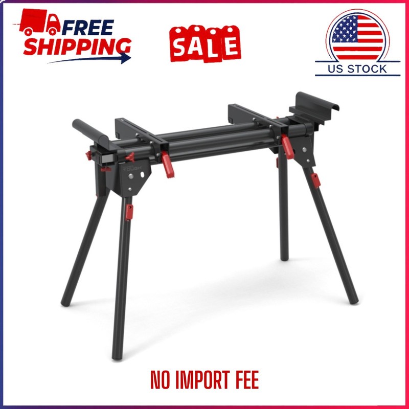 Hyper Tough Hyper Stack Heavy Duty 500-lb Miter Saw Stand, Supports 10′ Boards
