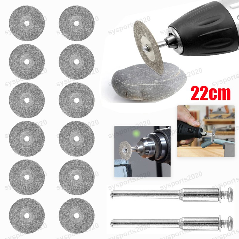 12Pcs Diamond Cutting Disc Wheels 22CM Circular Saw Blade Cut Off Rotary Tool US
