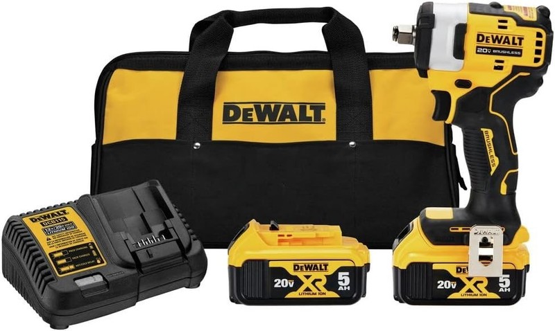 DEWALT DCF911P2 cordless Compact Impact Wrench with Hog ring anvil kit