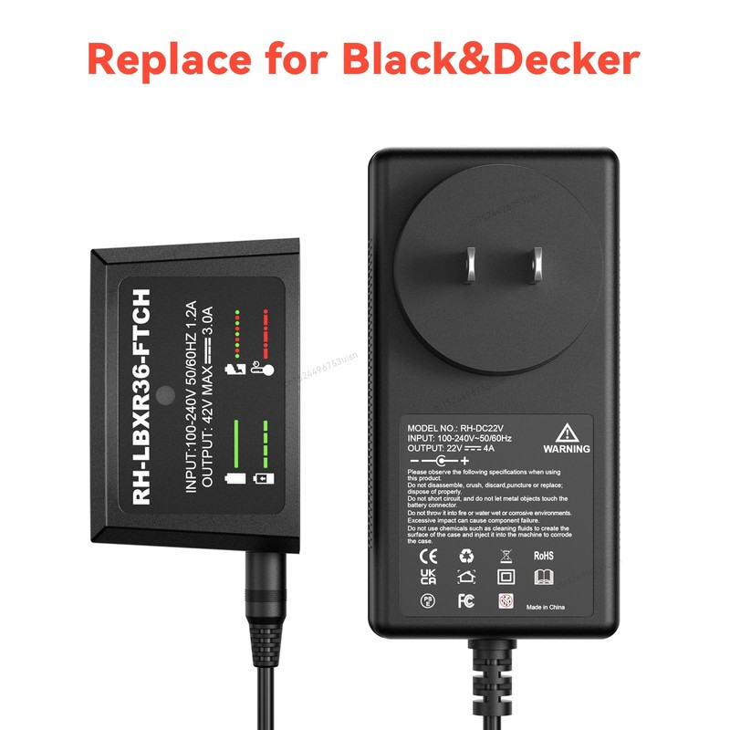 1~4X MAX Lithium Battery 5.0Ah For Black and Decker 40Volt LBXR36 LBX2040 LBX36