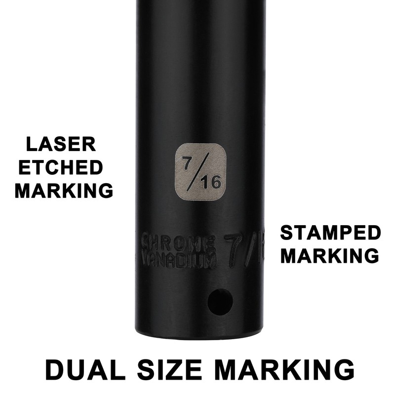 1/4" Drive Impact Socket Set, 55 Pieces Metric & SAE Sockets , Shallow & Deep gallery