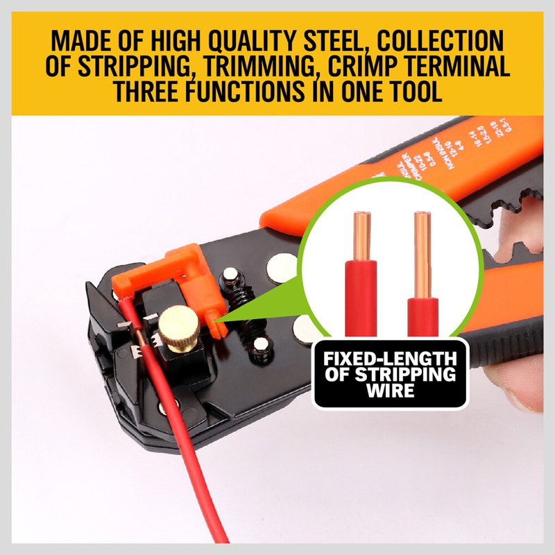 Self Adjusting Insulation Wire Stripper Cutter Crimper Cable Stripping Tools gallery