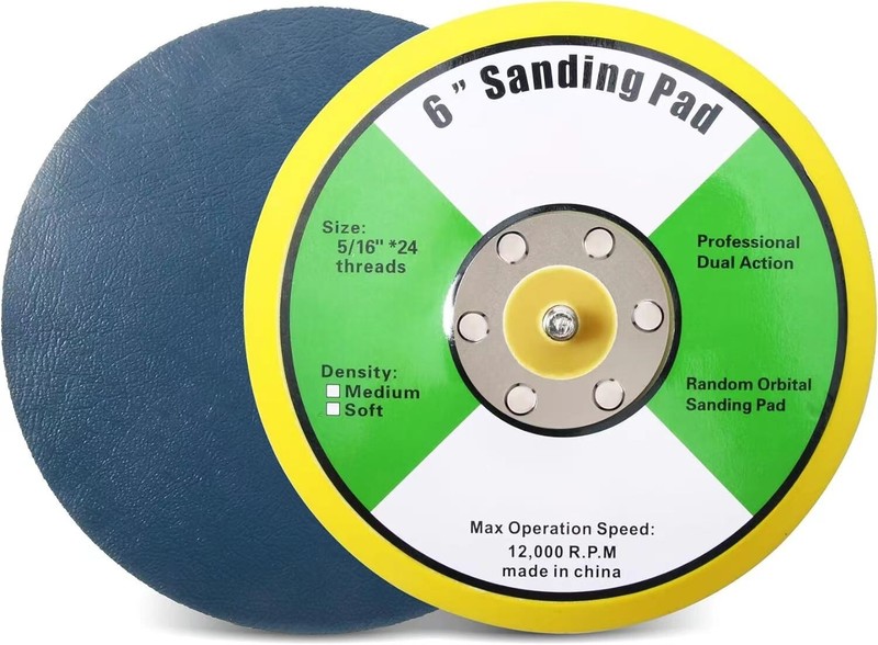 6″ PSA DA Sander Backing Plate Pad, Flexible, Dual-Action Random Orbital Sanding