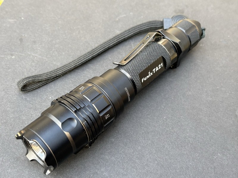 Fenix TA21 Tactical LED Flashlight 12 Mode Rotary Switch 18650 / 2 CR123 Rare