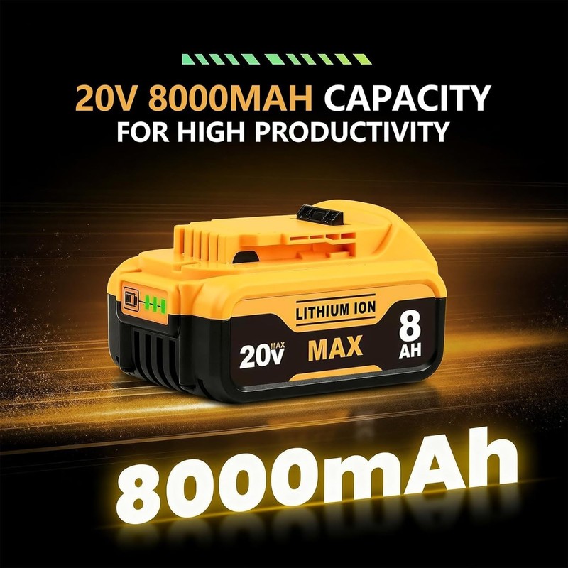 Generic 20V 8.0Ah Li-Ion Battery Compatible with 20V MAX Cordless Power Tools gallery