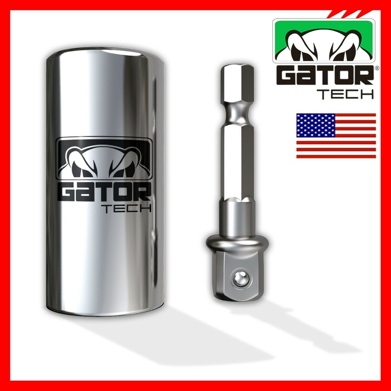 Universal Socket Wrench Magical Power Grip Gator Tech Multi Tool Drill Adapter gallery