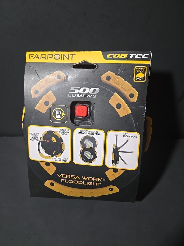Farpoint Versa Work Floodlight 500 Lumens Weather Proof 180° Kickstand COB TEC gallery