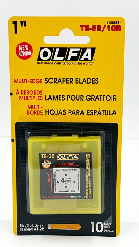 OLFA TB-25/10B 1″ Multi-Edge Scraper Blades for T-25 10-Pack New in Package