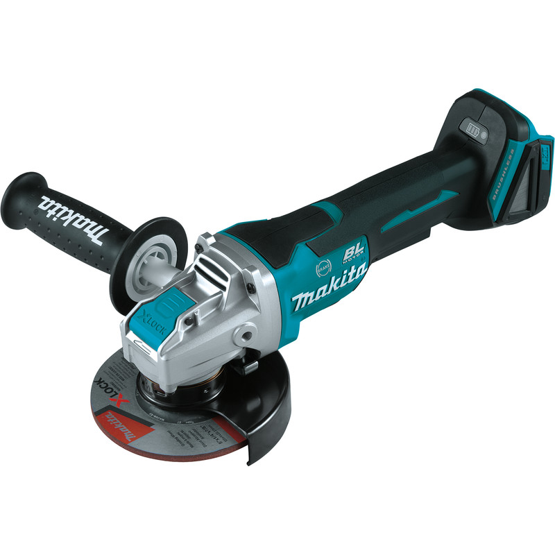 Makita XAG26Z 18V LXT 4‑1/2” / 5″ Paddle Switch X‑LOCK Angle Grinder, Tool Only