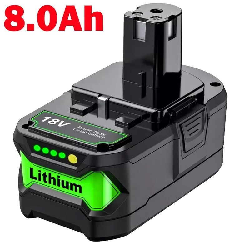 Pack For RYOBI P108 18V One Plus High Capacity Battery 18 Volt Li-Ion 8.0Ah 12Ah