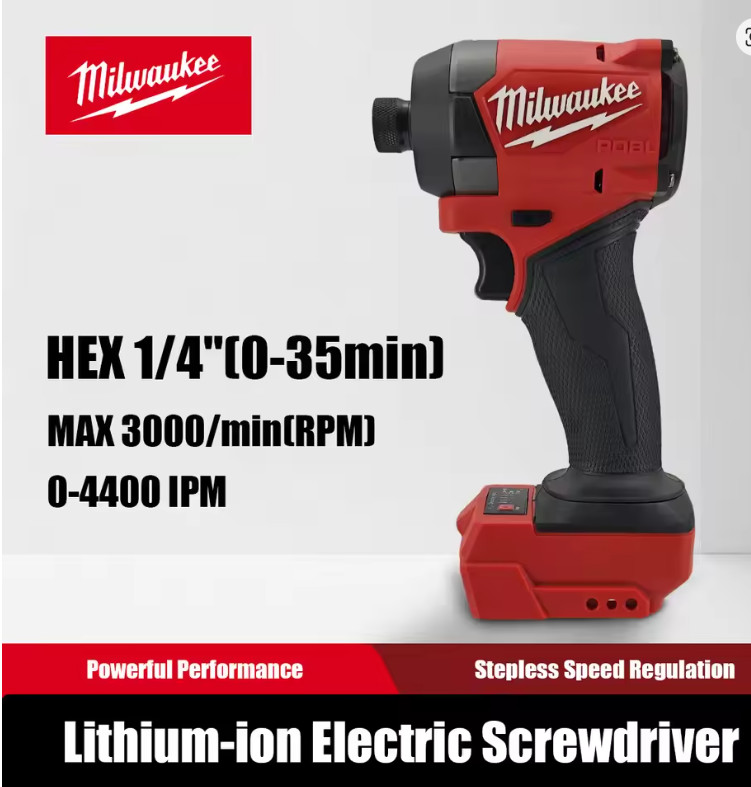 Milwaukee M18 Electric Screwdriver Powerful Cordless Screwdriver for Home