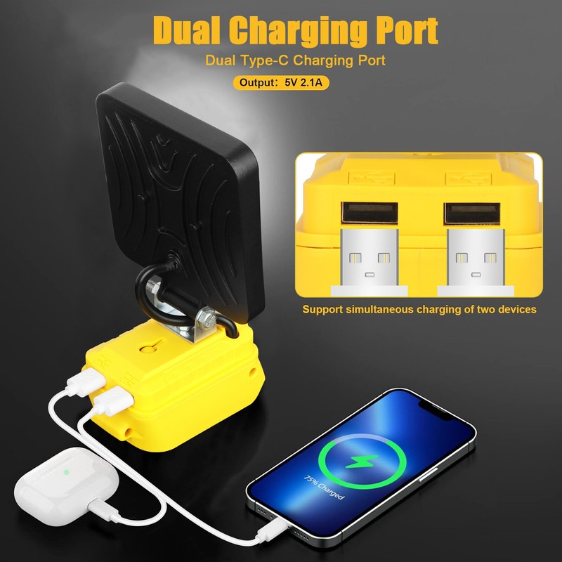 Cordless Led Work Light For Dewalt 20V Battery, Portable Flood Light Flashlight gallery