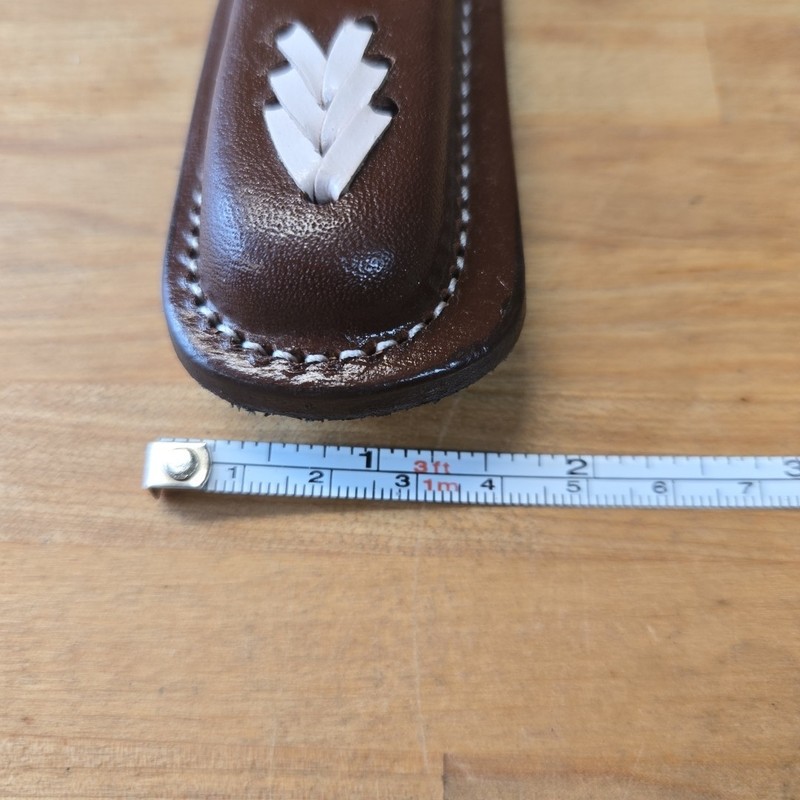Hand Made Leather Pocket Knife Belt Sheath Folding Blade Case Small Mexico NEW gallery