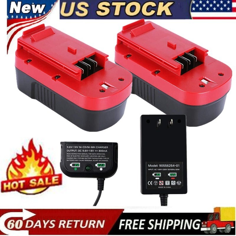 1/2Pack 18V for Black and Decker HPB18 18 Volt 4.5Ah Battery HPB18-OPE 244760-00