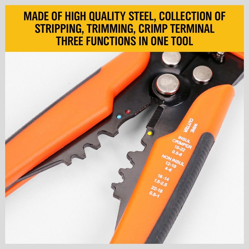 Self Adjusting Insulation Wire Stripper Cutter Crimper Cable Stripping Tools gallery