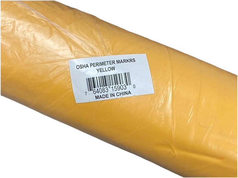 Lot Of (4) - OSHA Perimeter Marker Safety Flags Yellow 500 Pound Strength gallery
