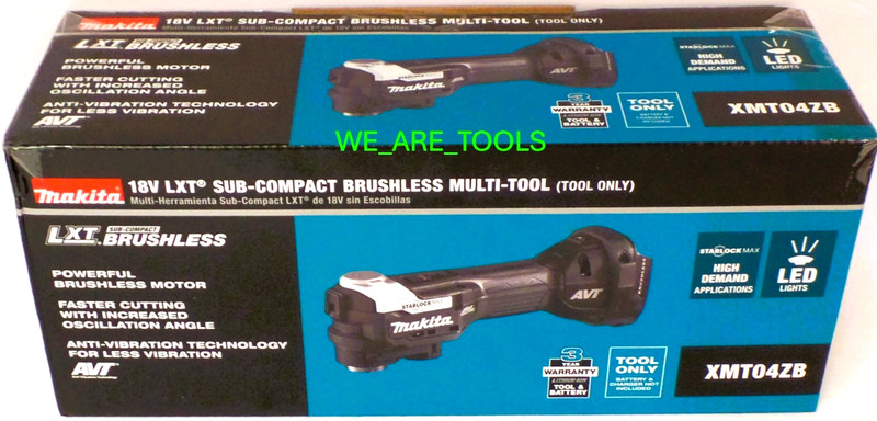 NEW IN BOX Makita XMT04ZB 18V LXT Sub-Compact Brushless Multi-Tool Oscillating