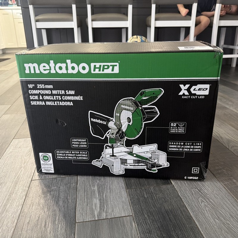 Metabo HPT C10FCG2M 15A 10″ Single Bevel Compound Miter Saw New