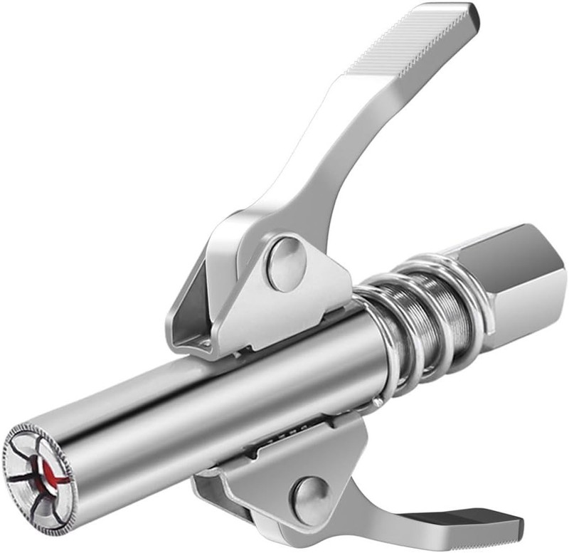 Grease Gun Coupler Double Handle High Pressure Quick Release Lock Oil Nozzles