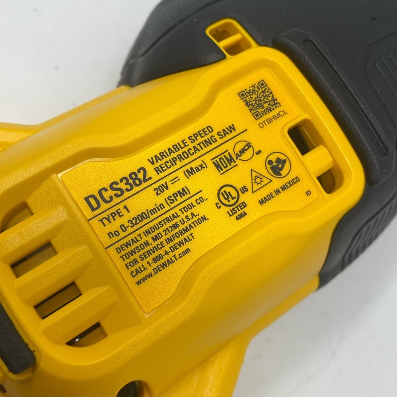 DEWALT 20V MAX XR Brushless Reciprocating Saw DCS382B Yellow/Black gallery