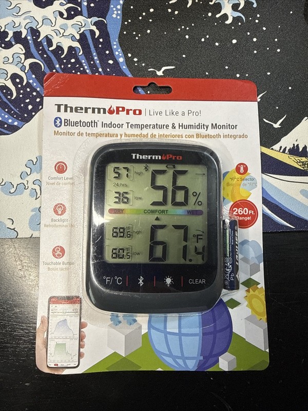 ThermoPro TP359W Smart Bluetooth Hygrometer Thermometer App Alert 260ft Range