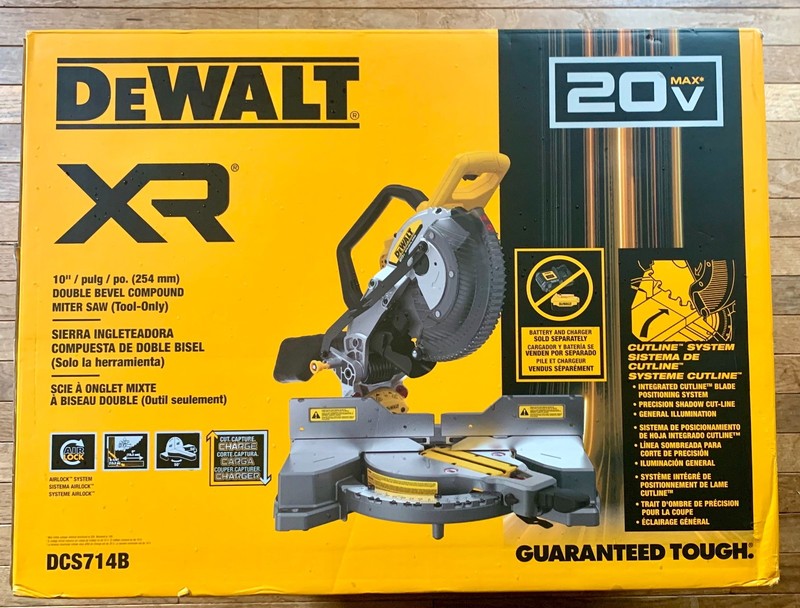 DEWALT DCS714B 10″ 20-VOLT MAX DUAL BEVEL COMPOUND MITER SAW (tool only)