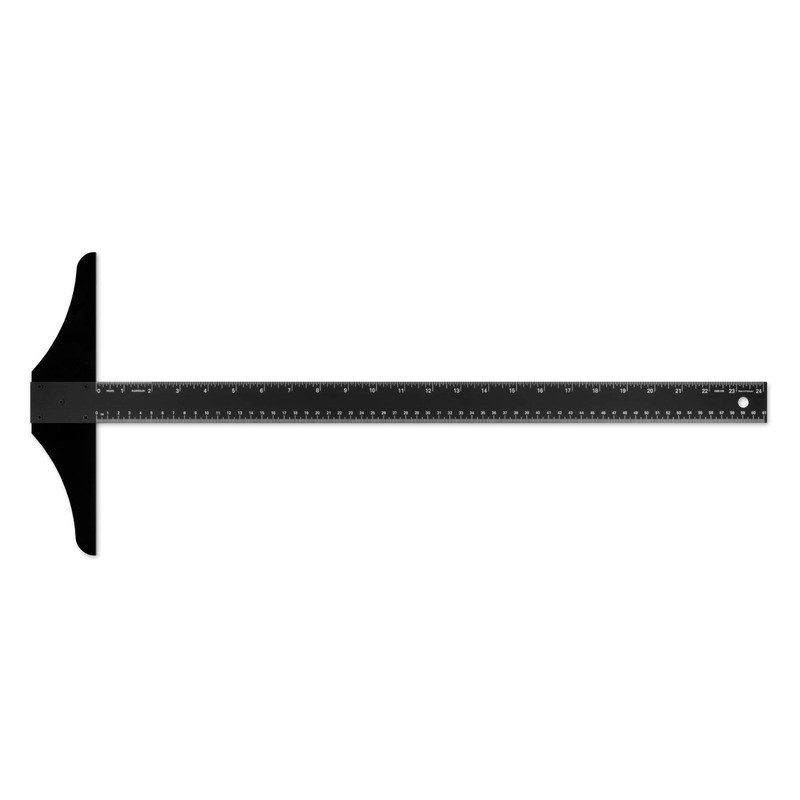 Aluminum T Square 24 Inch Standard For Art Framing Drafting Black Measuring
