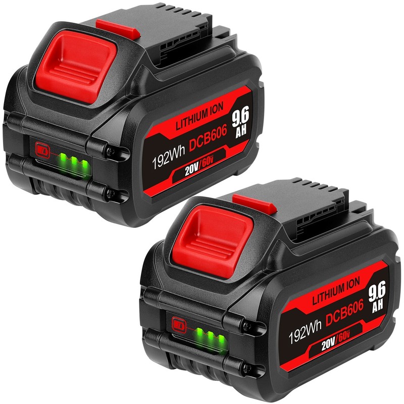 2PACK 9.6Ah For Dewalt 20V/60V Max Flexvolt Lithium Ion Battery DCB606 DCB609-2