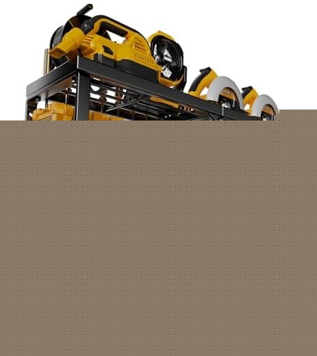 Power Tool Organizer, 7 Drill Holder for 3 Layers 7 Slots without Power Strip