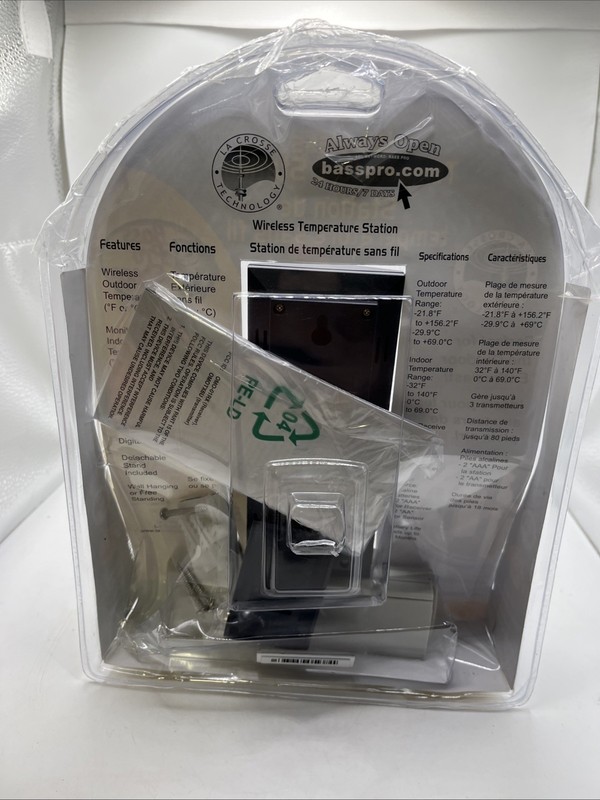 Bass Pro Shops Wireless Temperature Station 433 MHz La Crosse Technology WS-7034 gallery