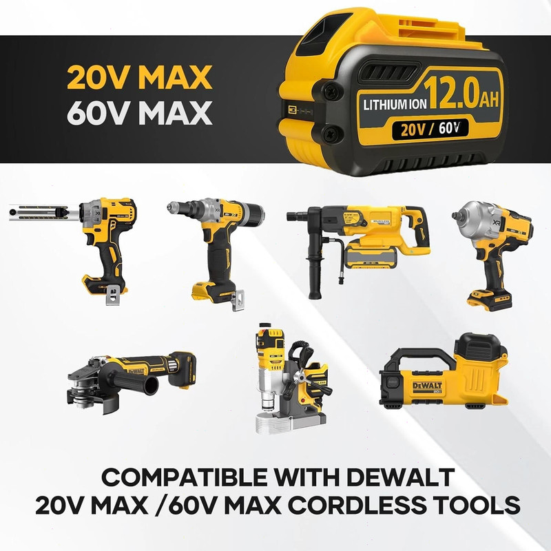 9Ah For Dewalt 20V/60V MAX Lithium Battery 60VOLT DCB609 /Charger Replacement gallery
