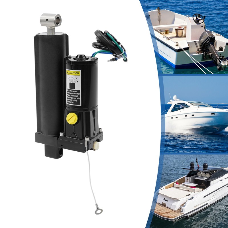 Outboard Power Tilt&Trim Assembly, 1200W Electric Outboard Power Trim Unit Black