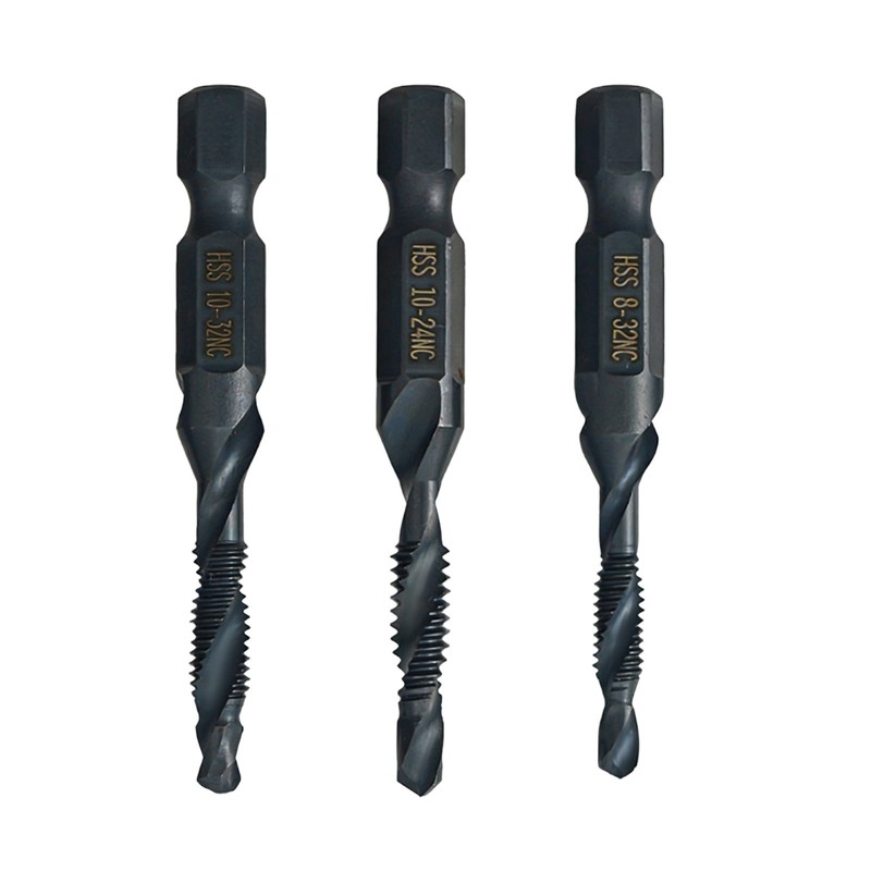 12PCS US-Standard Drill Tap For Hole Drilling-Tapping-Deburring, Drill & Tap Set gallery