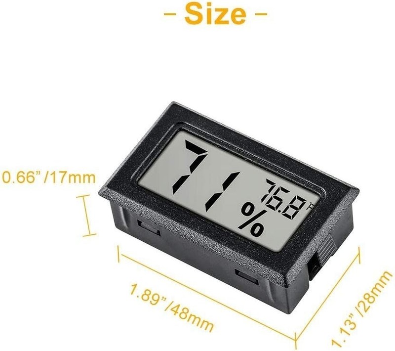 Paquete De 12 Termometro Higrometro Digital Mini LCD Fahrenheit, Pequeño NEW US. gallery