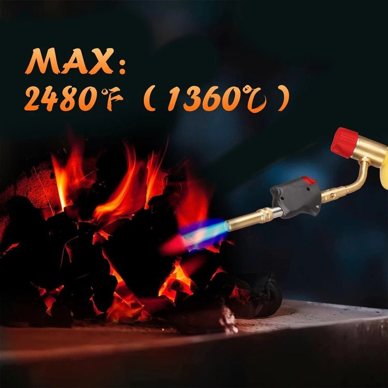 DOMINOX Propane Torch Head, 360 Degrees Portable Trigger Start Turbo Torch Tips gallery