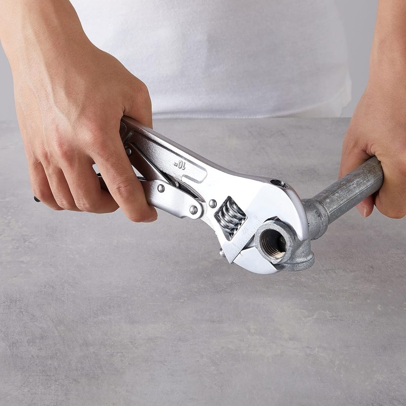 10 inch Locking Adjustable Wrench, Precision Machined, Rust Resistant, 2.7 inch gallery