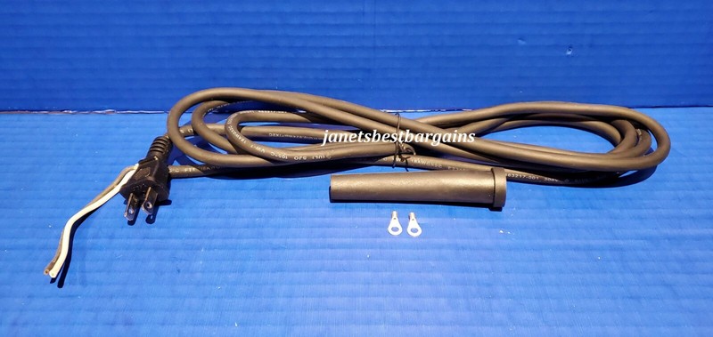 Replacement Power Tool Cord 9 Ft 18/2 18 Gauge 2 Wire 300 Volt w/Boot Terminals