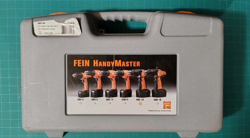 FEIN 18v Handymaster ABS18 Cordless Drill Case Charger. Upgraded Lithium Battery gallery