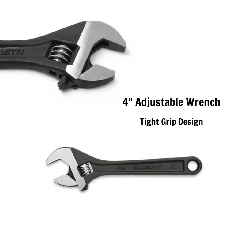 Crescent 4″ Adjustable Wrench Compact Black Oxide Hand Tool