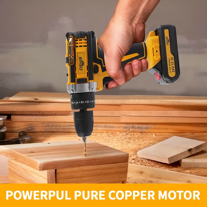 24V Cordless Drill Set Electric Power Drill 34Pcs with 3/8 Inch Keyless Chuck gallery