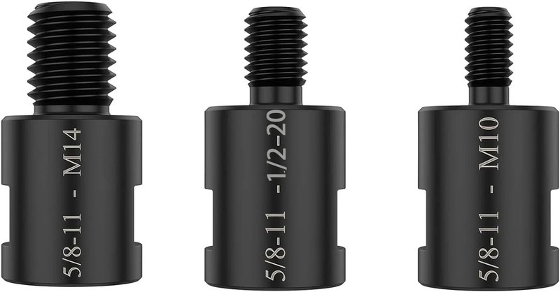 5/8″-11 Angle Grinder Thread Arbor Adapter,5/8″-11 to M10(3/8″),M14 & 1/2-20UNC