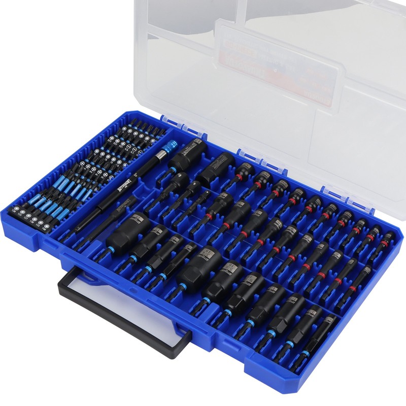 80PC Magnetic Impact Nut Driver Screwdriver Adapter Set MM Inch 1/4 Quick Change