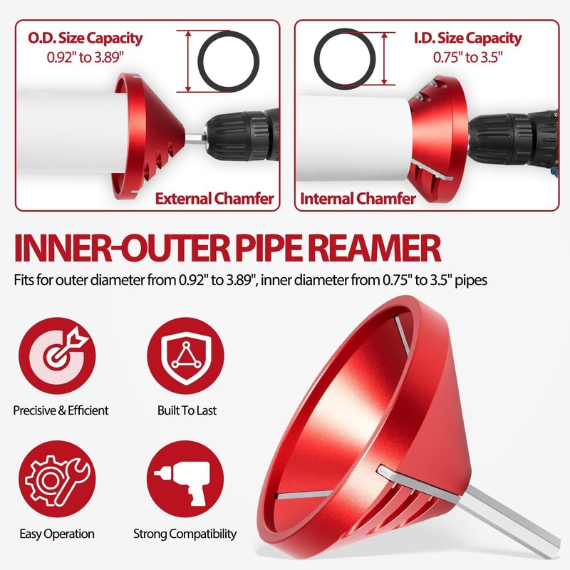 PVC Deburring Tools Inner Outer Reamer Chamfering Machine Burr Remover For Pipe gallery