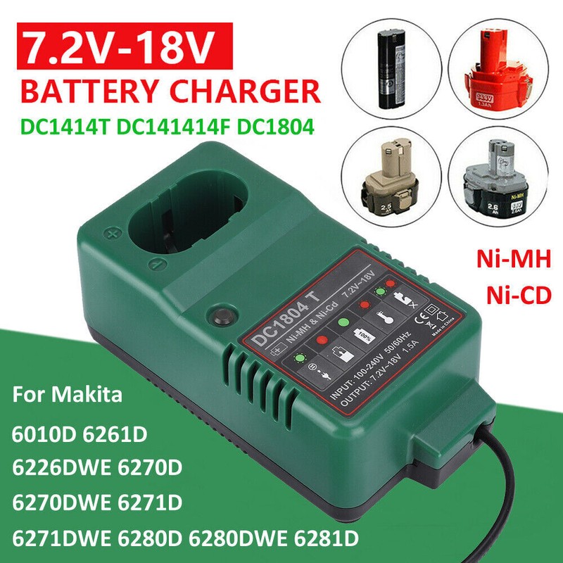 PA18 Battery Drill Charger for Makita NiMH NiCd MT1008 7.2V-18V 230V DC1804T